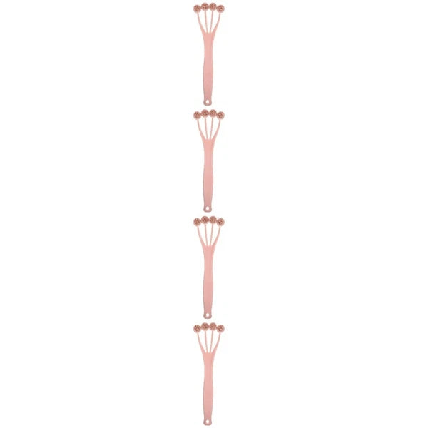 4 Pack Exfoliating Bath Brush Body Scrubber for Shower Long Handle