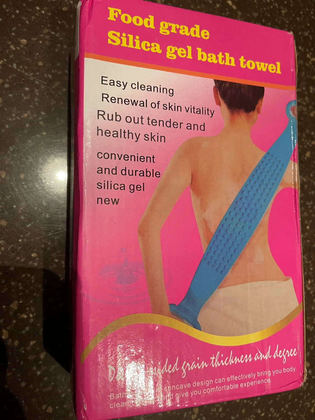 Silicone Shower Brush, Handle Body Washer, Double Side Shower Massage Brush Long