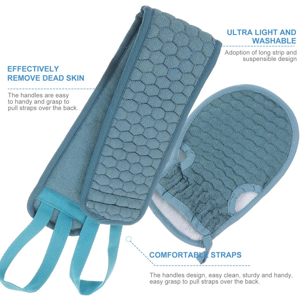 Bath Back Scrubber Bath Body Brush Exfoliating Bath Pads Bath Scrubber Glove