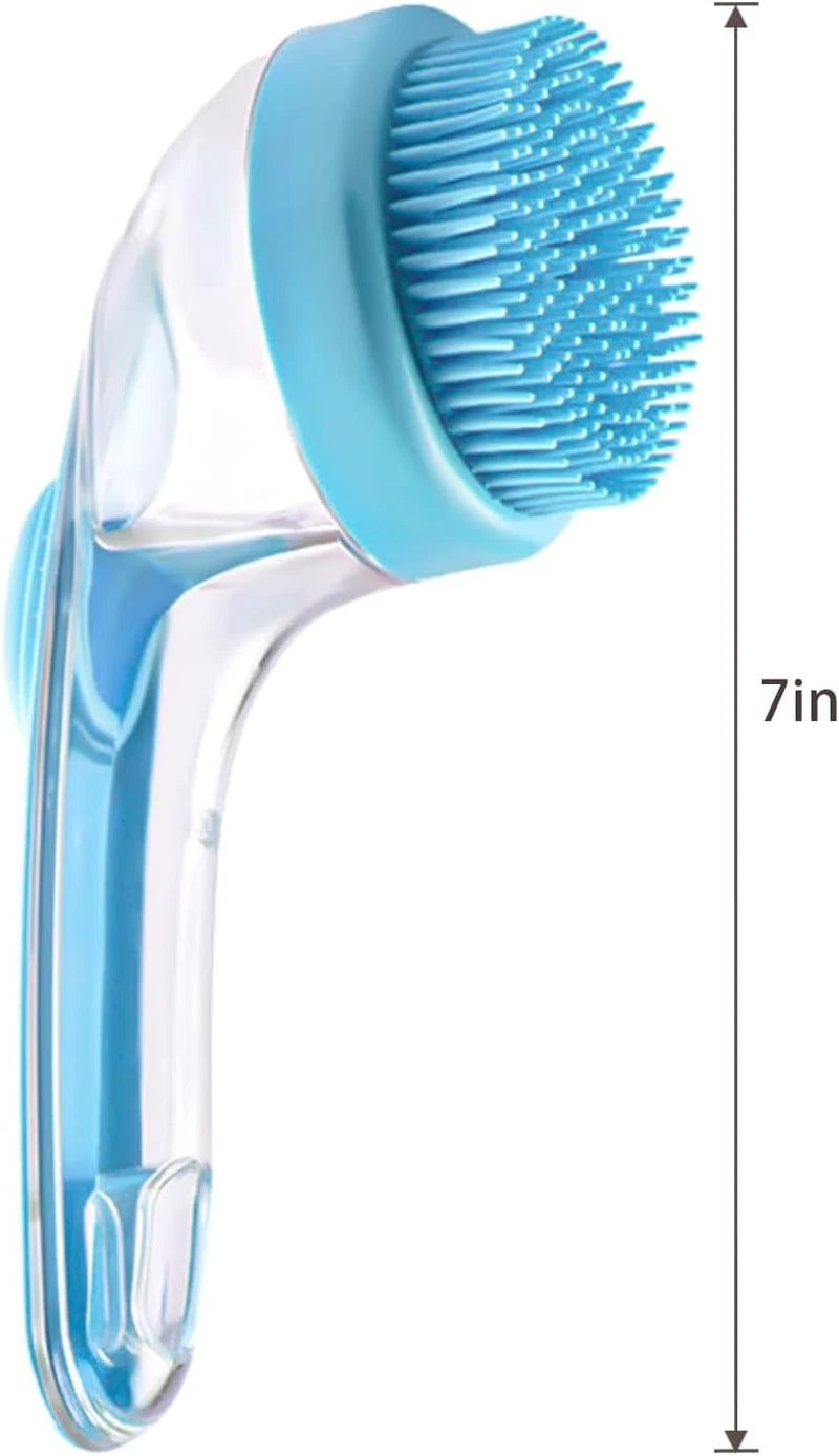 Pet Bath Brush,Dog Shampoo Brush Bubble Maker,New 2 in 1 Dog Bath Brush with Bui