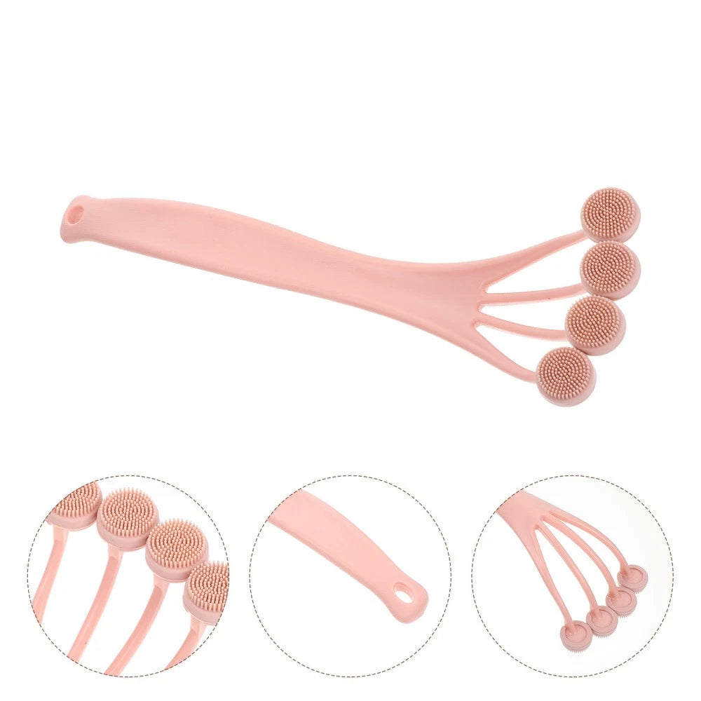 3 Count Exfoliating Bath Brush Shower Back Scrubber Long Handle for