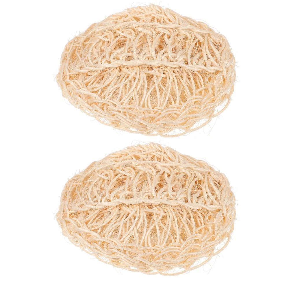 2 Pcs Sisal Bath Brush Man Mother Spa Shower Puff Bathing Accessories