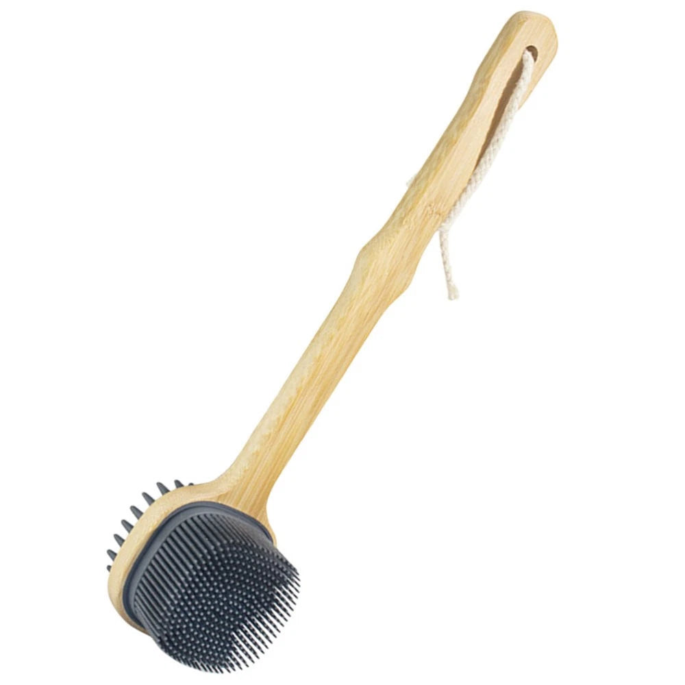 Bath Brush Miss Man Back Scrubbing Silicone Body Scrubber with Handle