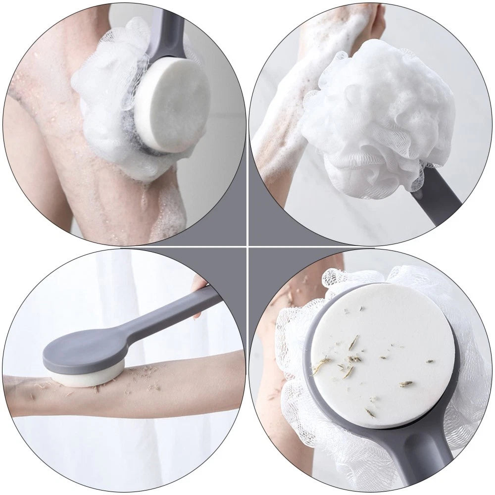 Long Handle Bath Brush Body Exfoliator Scrubber Handled Shower for Back