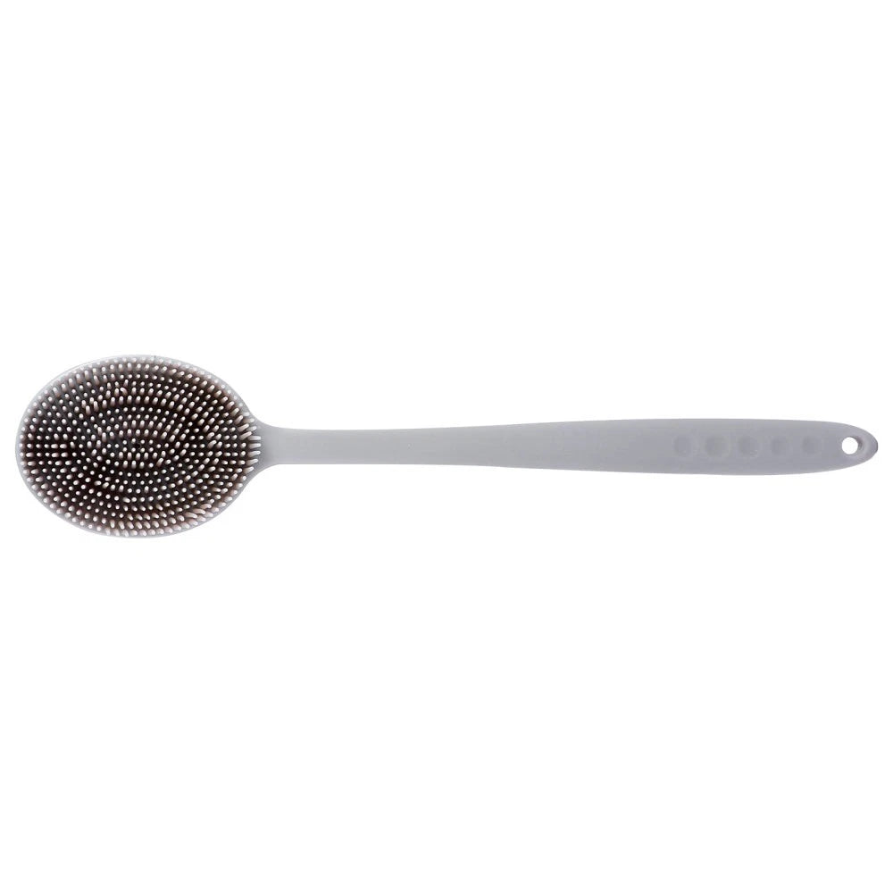 1Pc Bath Brush Silicone Bath Brush Long Handle Shower Brush Bathing Supplies