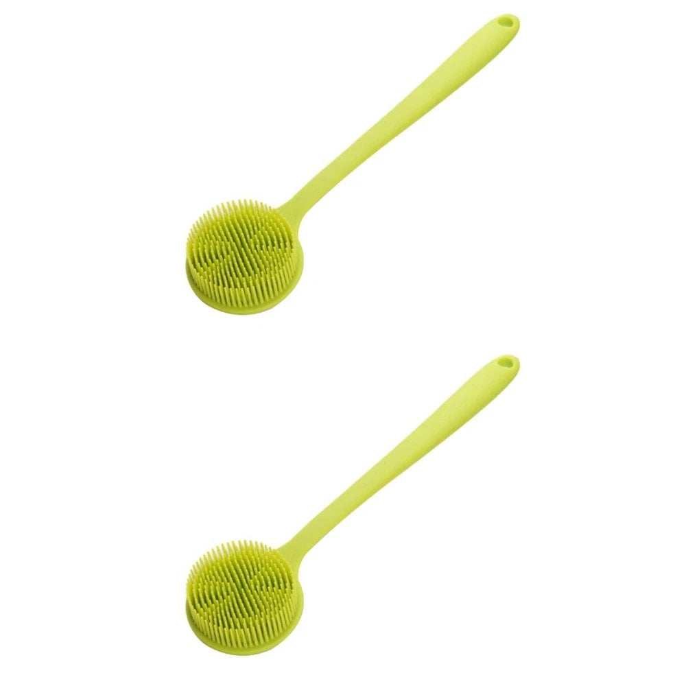 2 Count Bath Brush Man Body Exfoliator Silicone Shower Scrubber Back for