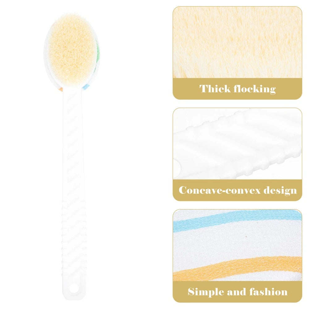 Double-head Shower Brush Bathing Massage Body Brushes Man Long Handle
