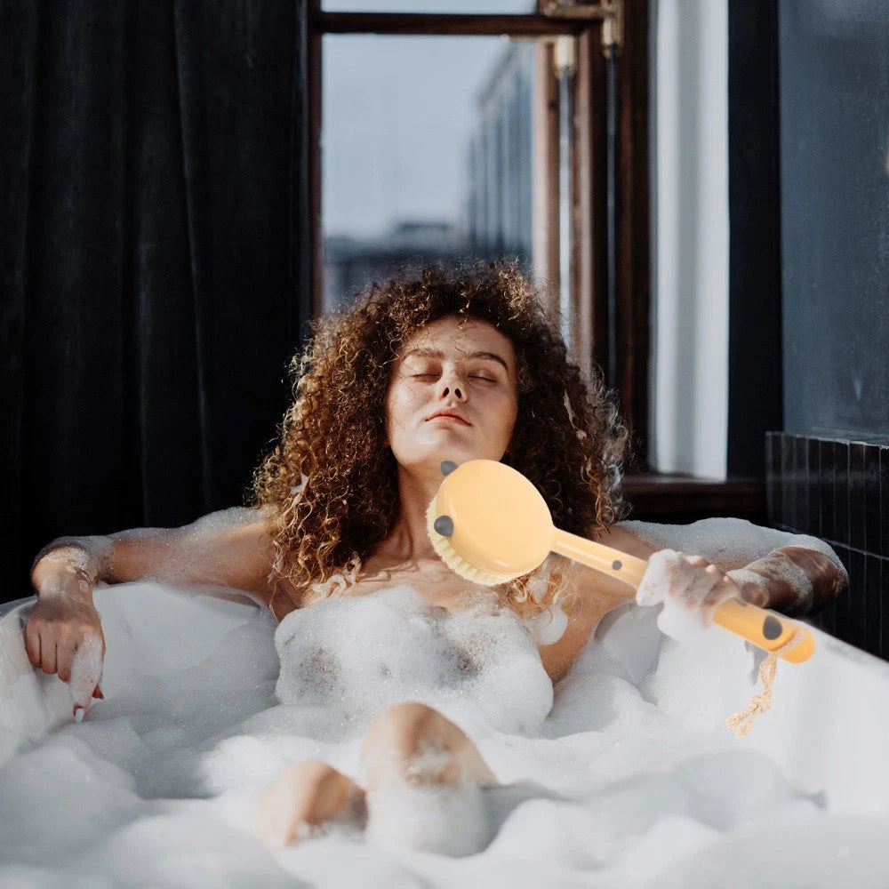 Leopard Print Bath Brush Soft Body Scrubber Scrubbers for Back Fiber