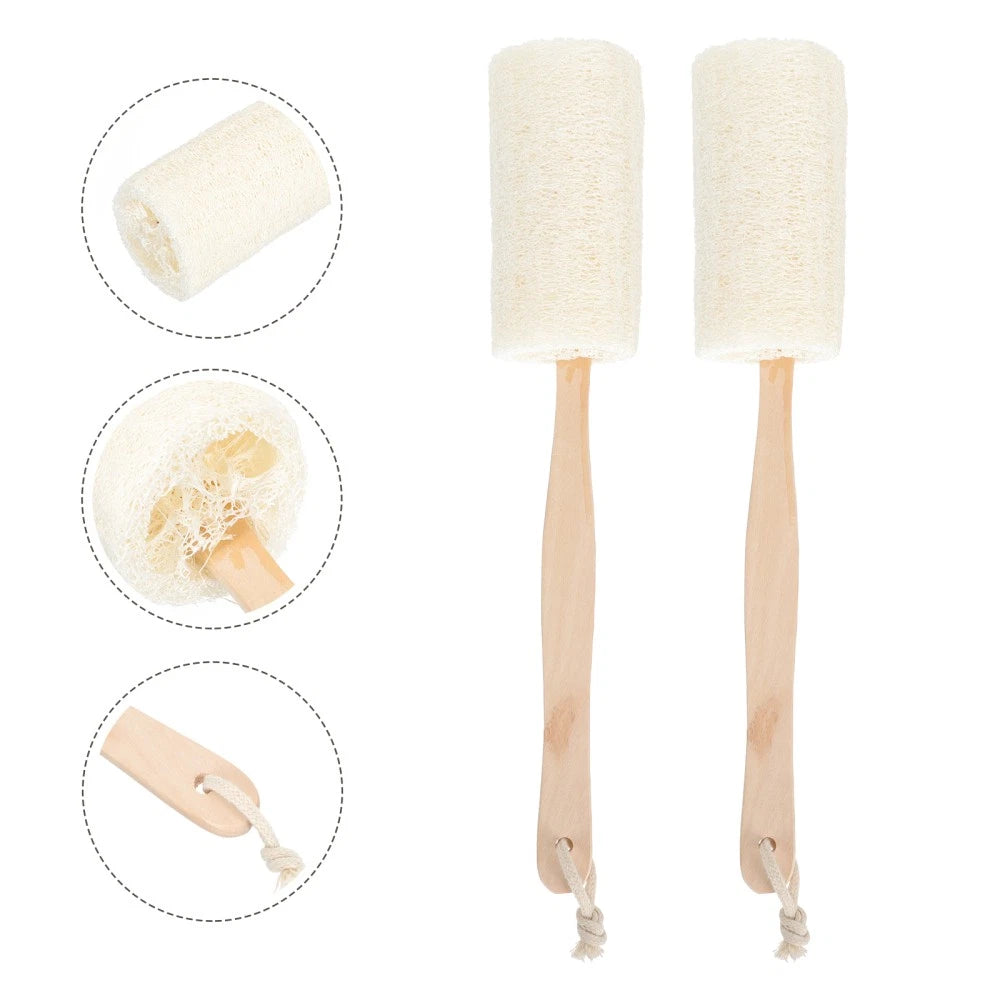 2 Pcs Loofah Bath Brush Miss Man Exfoliating Body Scrubber Shower