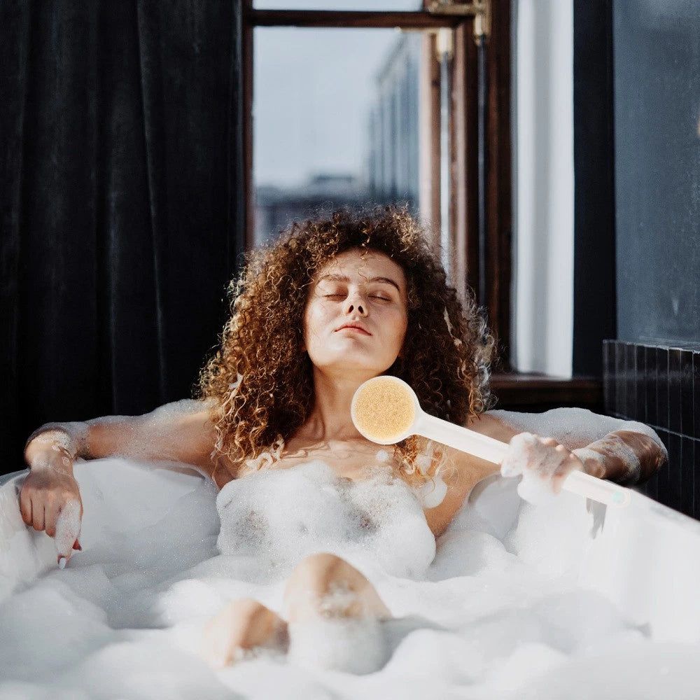 Back Scrubbing Brush Mens Scrubber Shower Bath Brushes Long Handles for Elderly