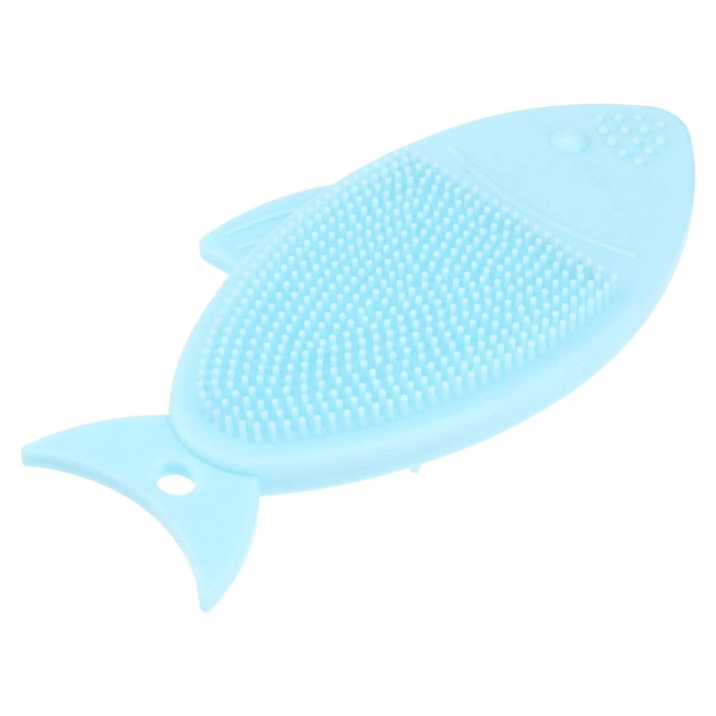 Fish-shaped Bath Brush Shower Scrubber for Body Cleansing Baby Child Handheld