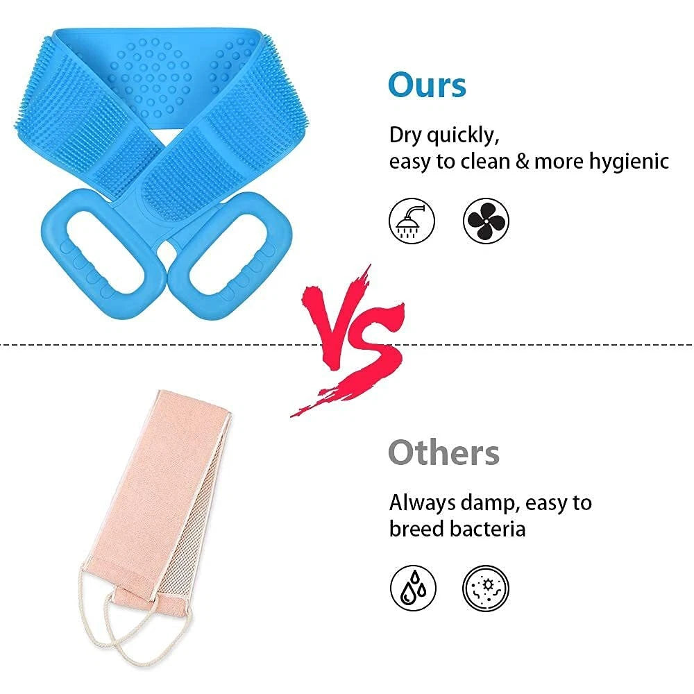 Body Brush Back Scrubber, Silicone Bath Shower Brush for Women and Man