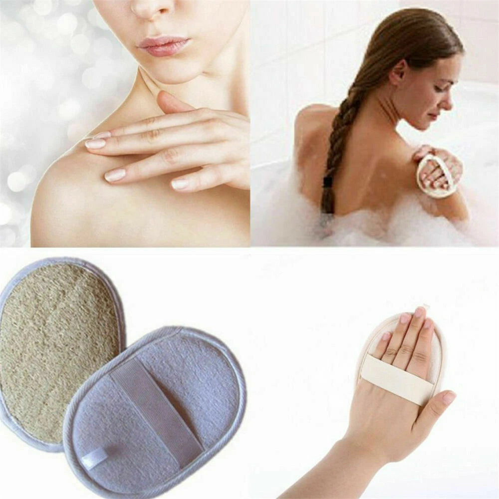 Natural Bath Pro Loofah Pad - Shower Sponge Body Scrubber Exfoliating Wash Pad,-