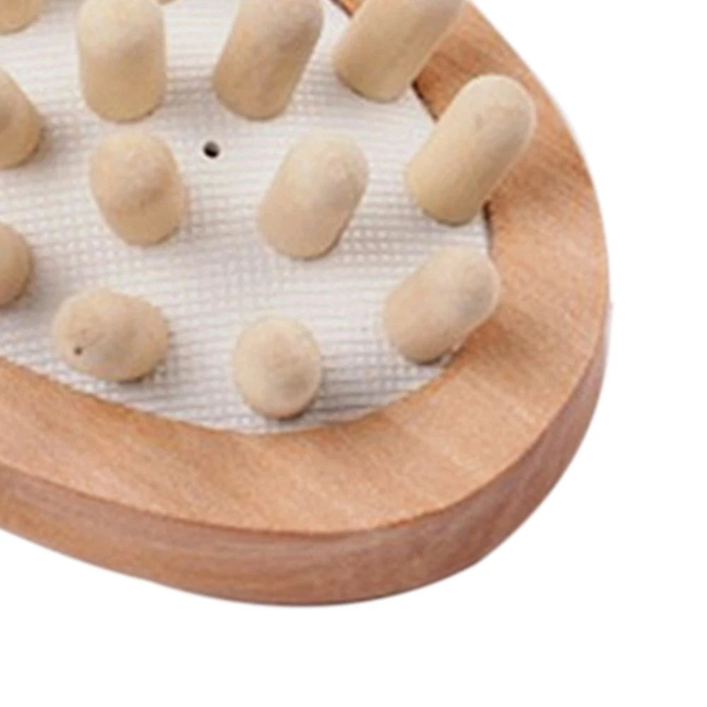 Massager Bath Brush Scrub for Shower Body Skin Exfoliating Wooden