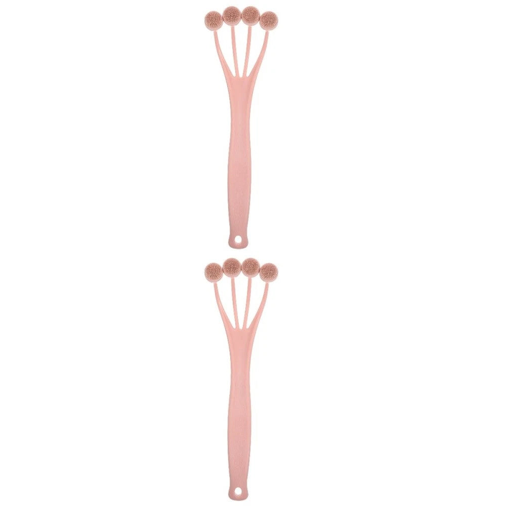 2 Pieces Exfoliating Bath Brush Back Scrubber Shower Long Handle for Body