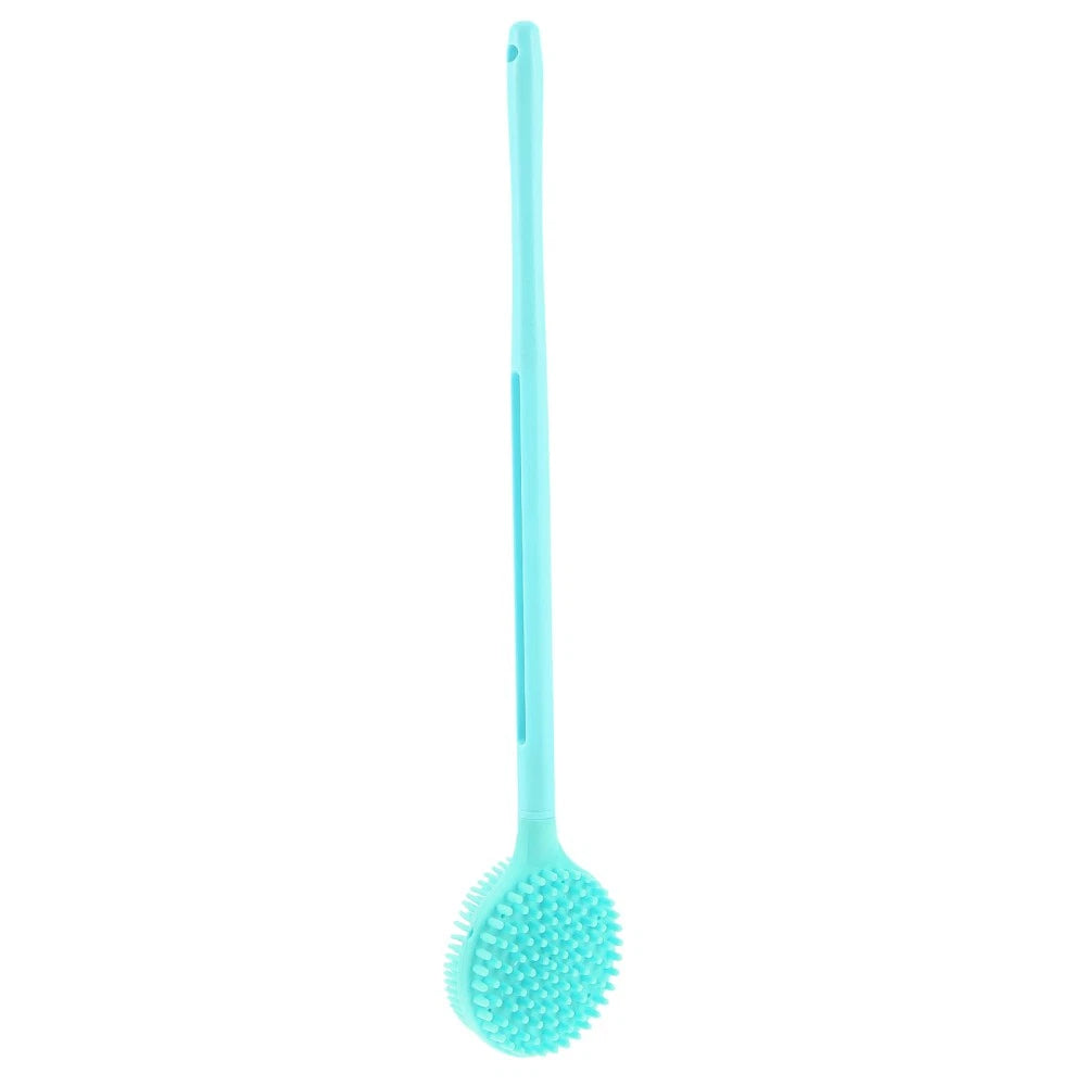 Long Handle Bath Shower Silicone Brush Back Skin Exfoliating Massaging Scrubber