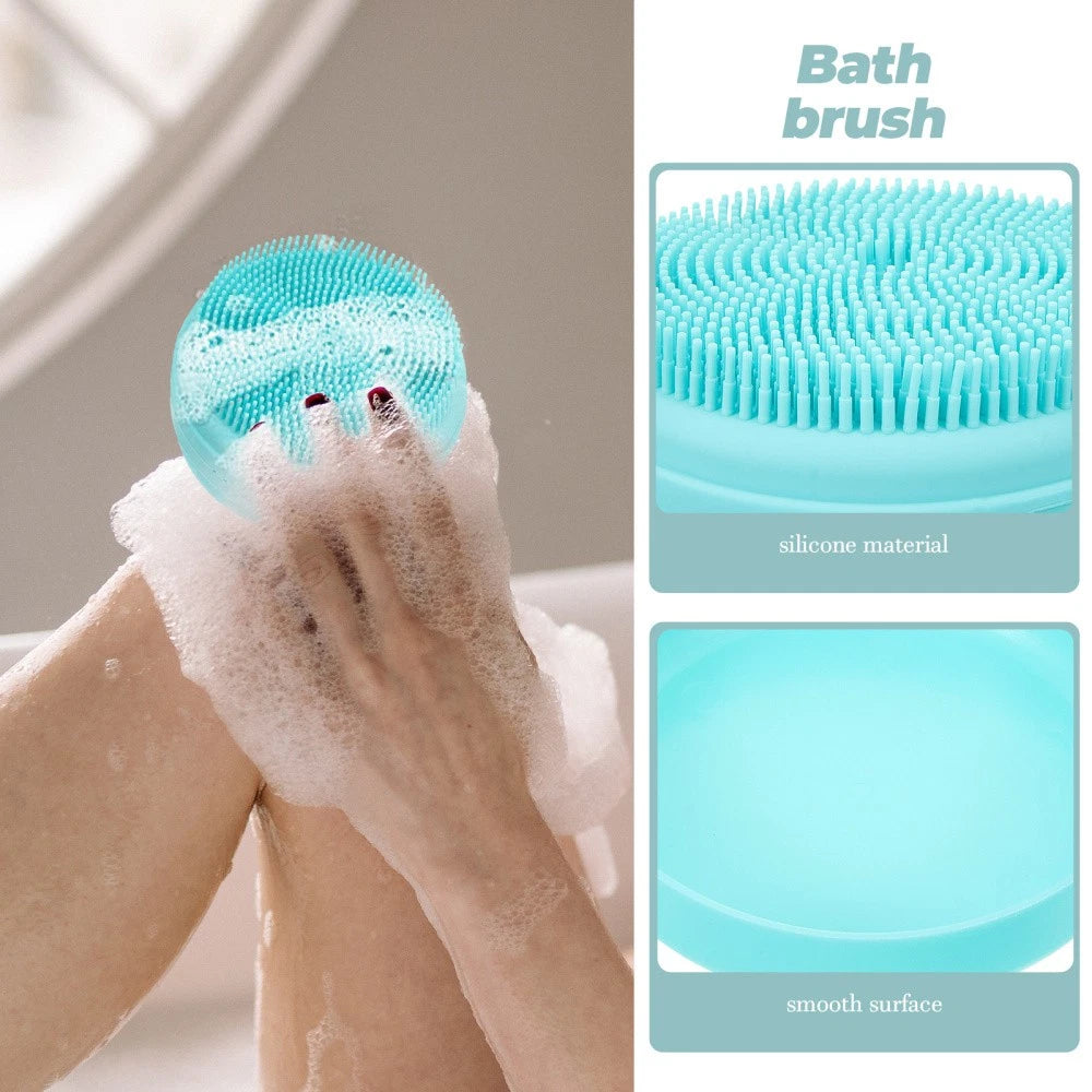 Bath Brush Silicone Exfoliating Reusable Body Scrubber