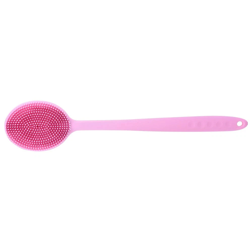 1Pc Bath Brush Silicone Bath Brush Long Handle Bathing Supplies Bath Brush
