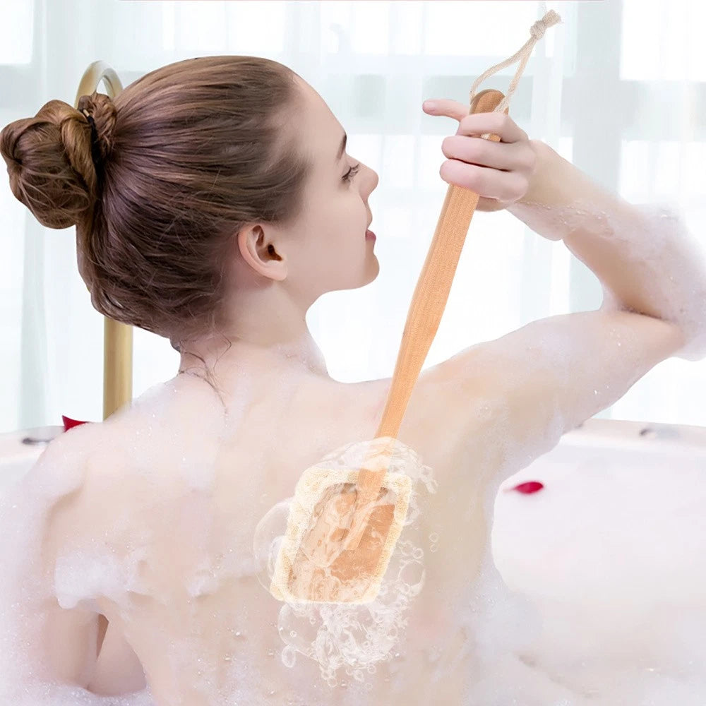 Back Massage Brush Applicator for Cream Long Handle Bath Exfoliating