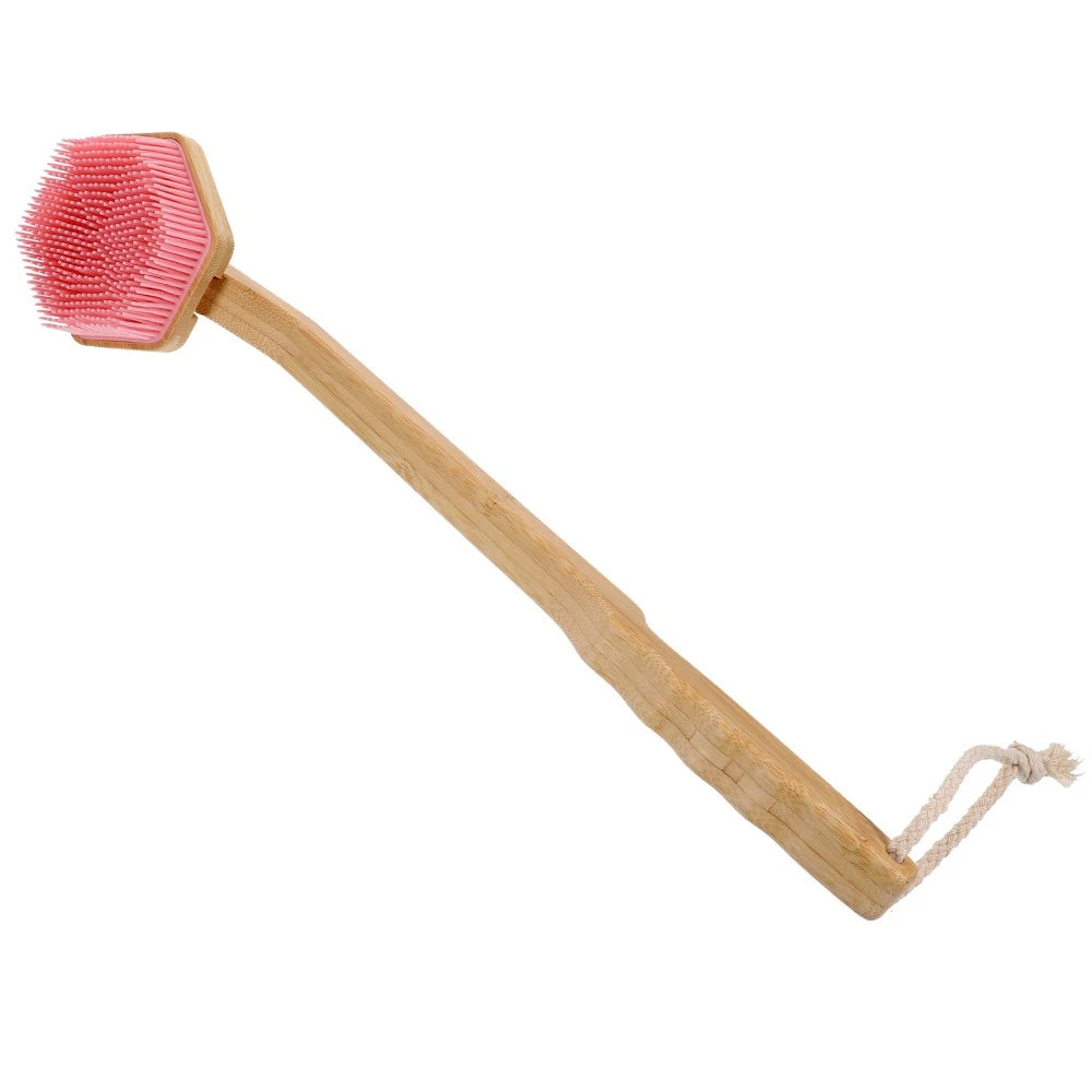 Bath Brush Exfoliating Body Scrub Silicone Scrubber Shower Bathing Back for