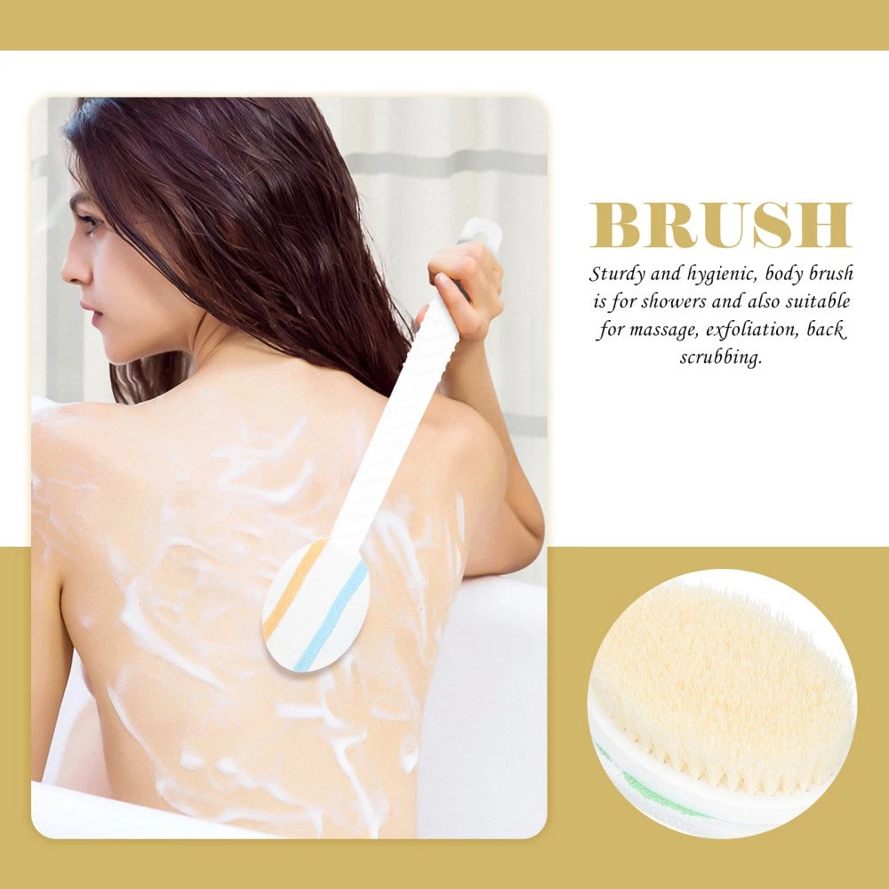 Double-head Shower Brush Man Bathing Accessory Cleaning Scrubber