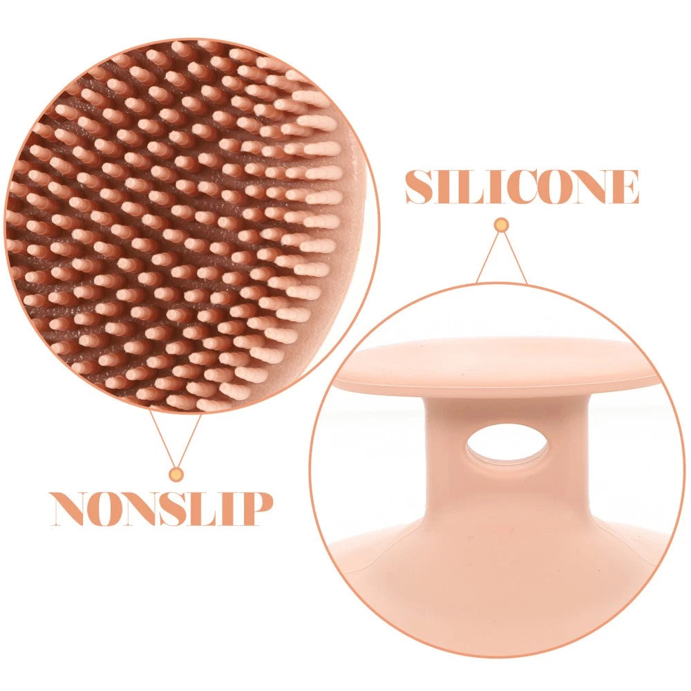 Bath Brush Exfoliating for Scrub Shower Portable Silicone