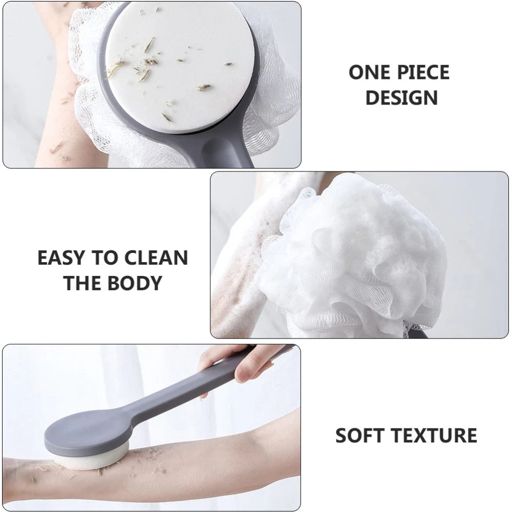 1pc Body Cleaning Brush Bath Exfoliating Brush Back Scrubber Brush (Gray)