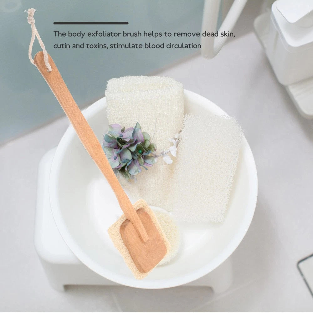 Back Massage Brush Applicator for Cream Exfoliating Long Handle Bath