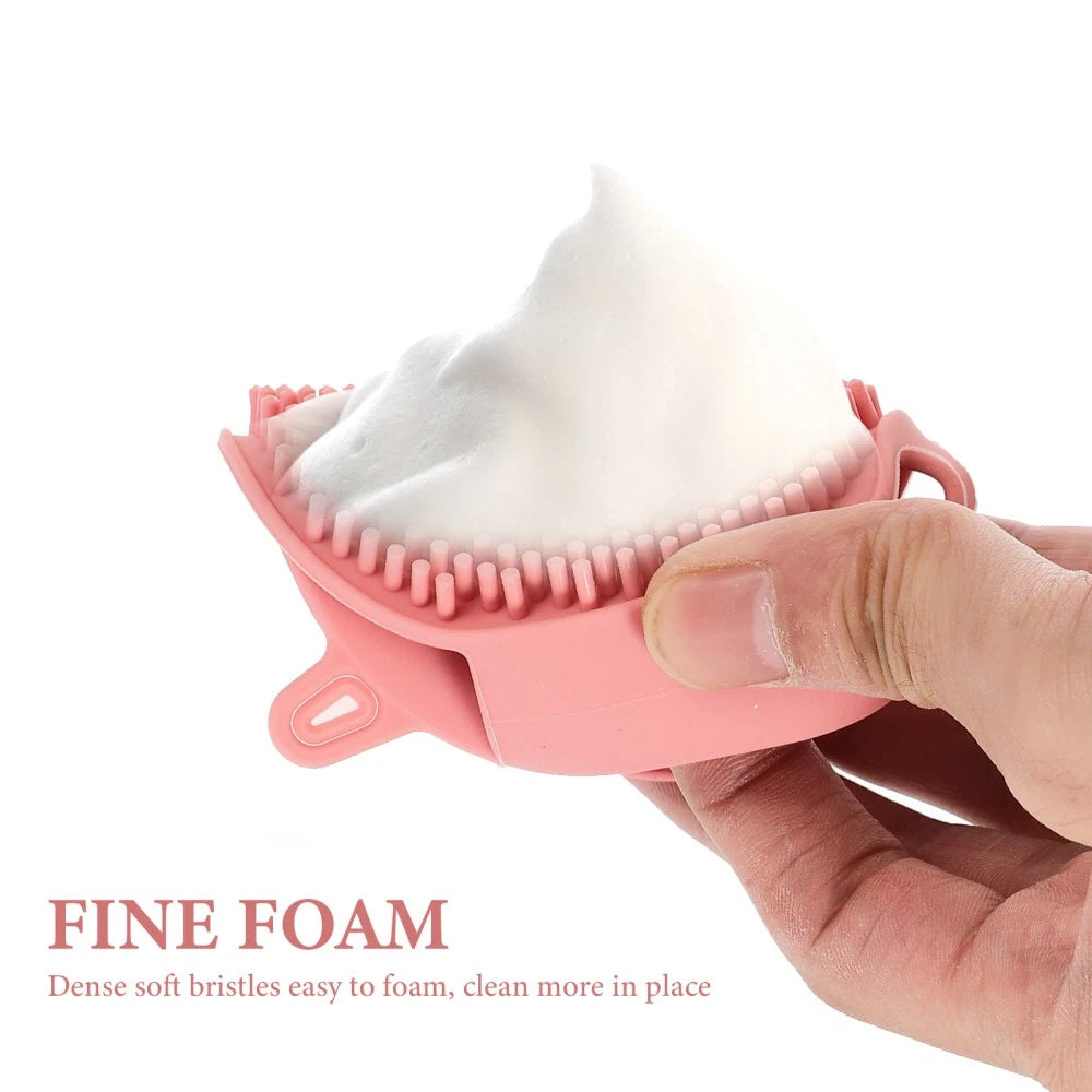 Bath Brush Newborn Man Skin Scrubber Exfoliator Body Ergonomic Silicone Shower