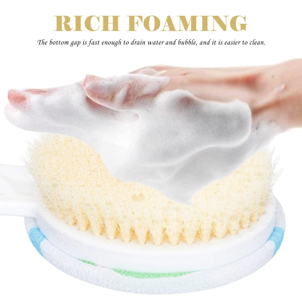 Double-head Shower Brush Man Bathing Accessory Cleaning Scrubber