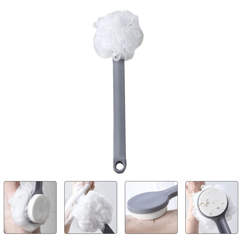 1pc Body Cleaning Brush Bath Exfoliating Brush Back Scrubber Brush (Gray)