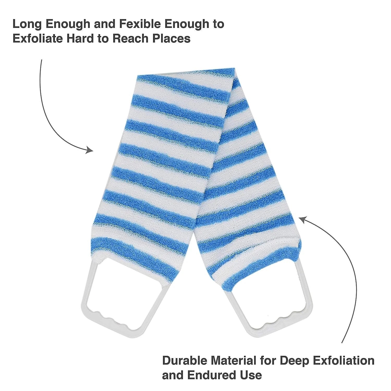 Cepillo de baño de mango largo de 18'', esponja de ducha de lufa cepillo de espa