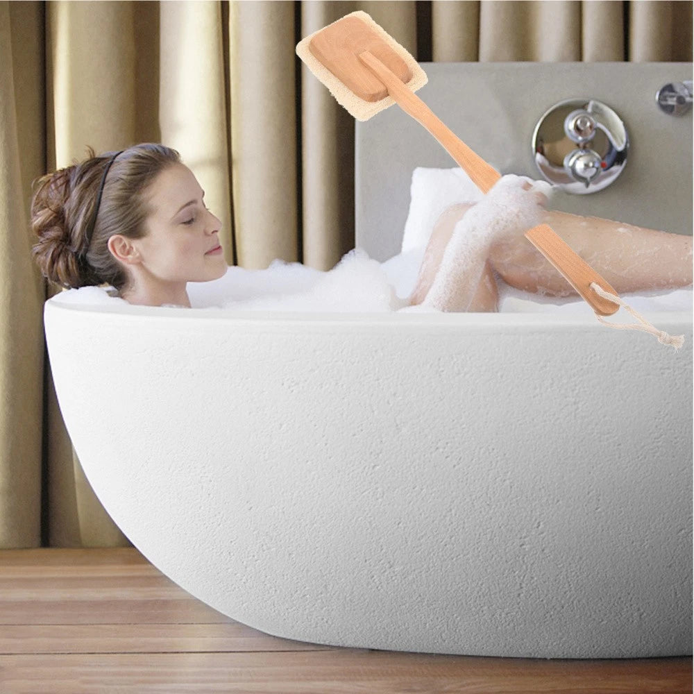 Back Massage Brush Applicator for Cream Long Handle Bath Exfoliating