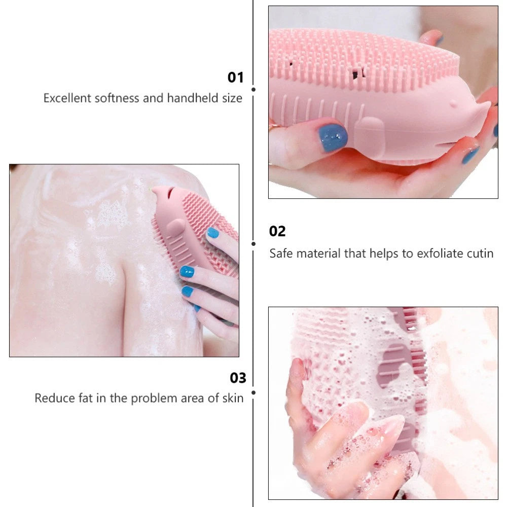 Bath Brush Child Body Silicone Scrubber Shower Bathroom for Bathing