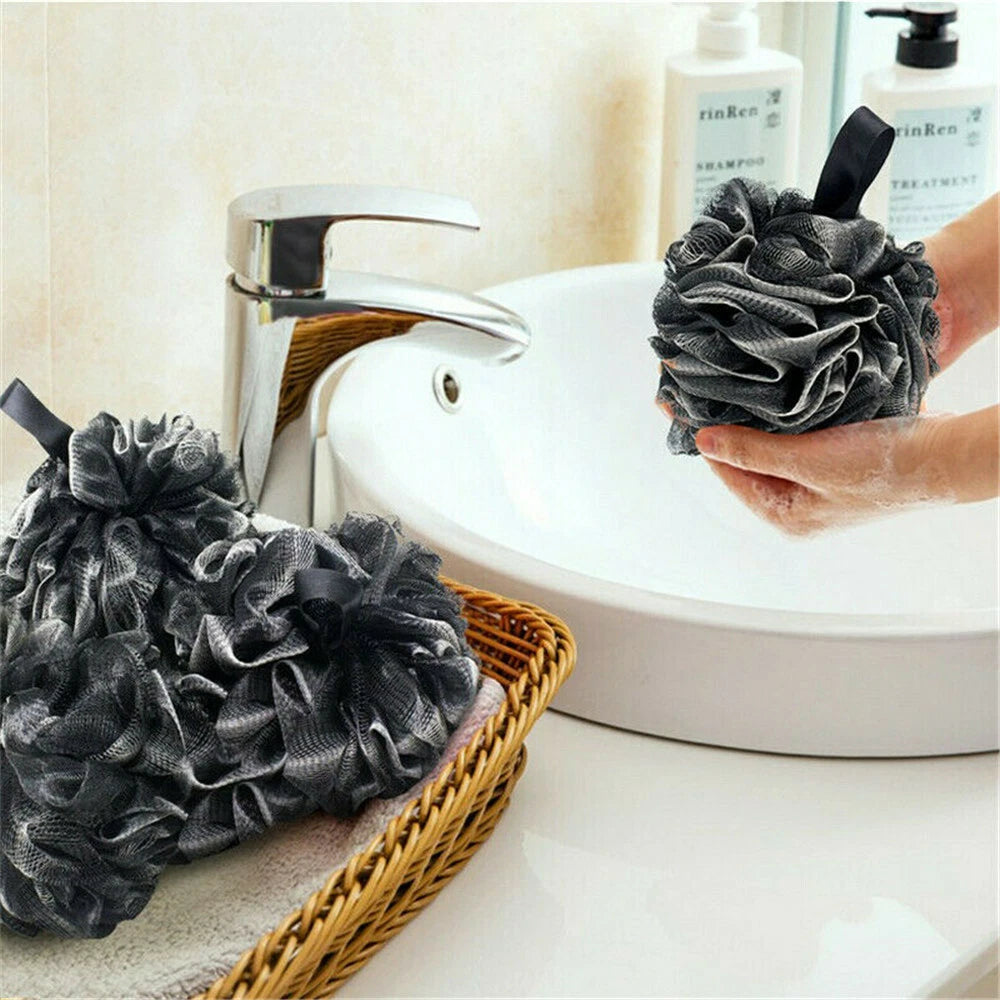 Large Bath Shower Scrub Exfoliating Body Brush Scrubber Sponge Ball Mesh Puff`-