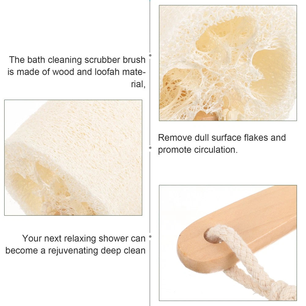 Loofah Shower Brush Handheld Cleansing Skin Body Scrubber Exfoliator
