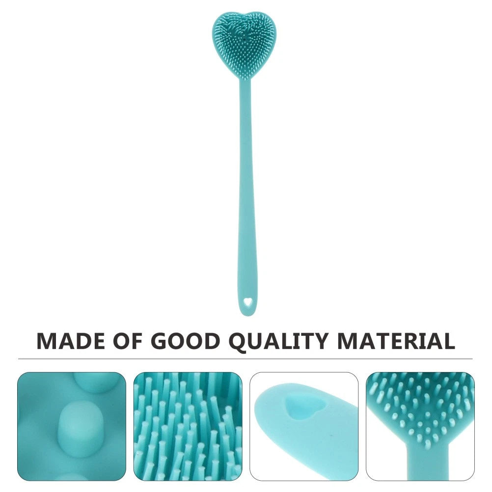 Heart-shaped Bath Brush Man Shower Exfoliator Scrubber Long Handle