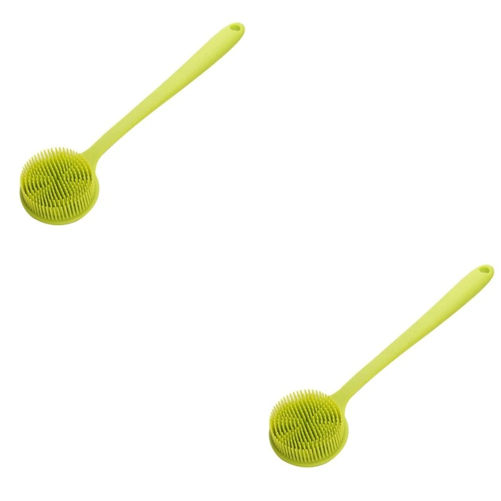 2 Count Bath Brush Man Body Exfoliator Silicone Shower Scrubber Back for