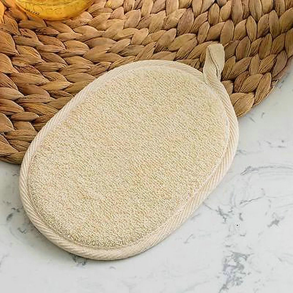 Natural Bath Pro Loofah Pad - Shower Sponge Body Scrubber Exfoliating Wash Pad,-