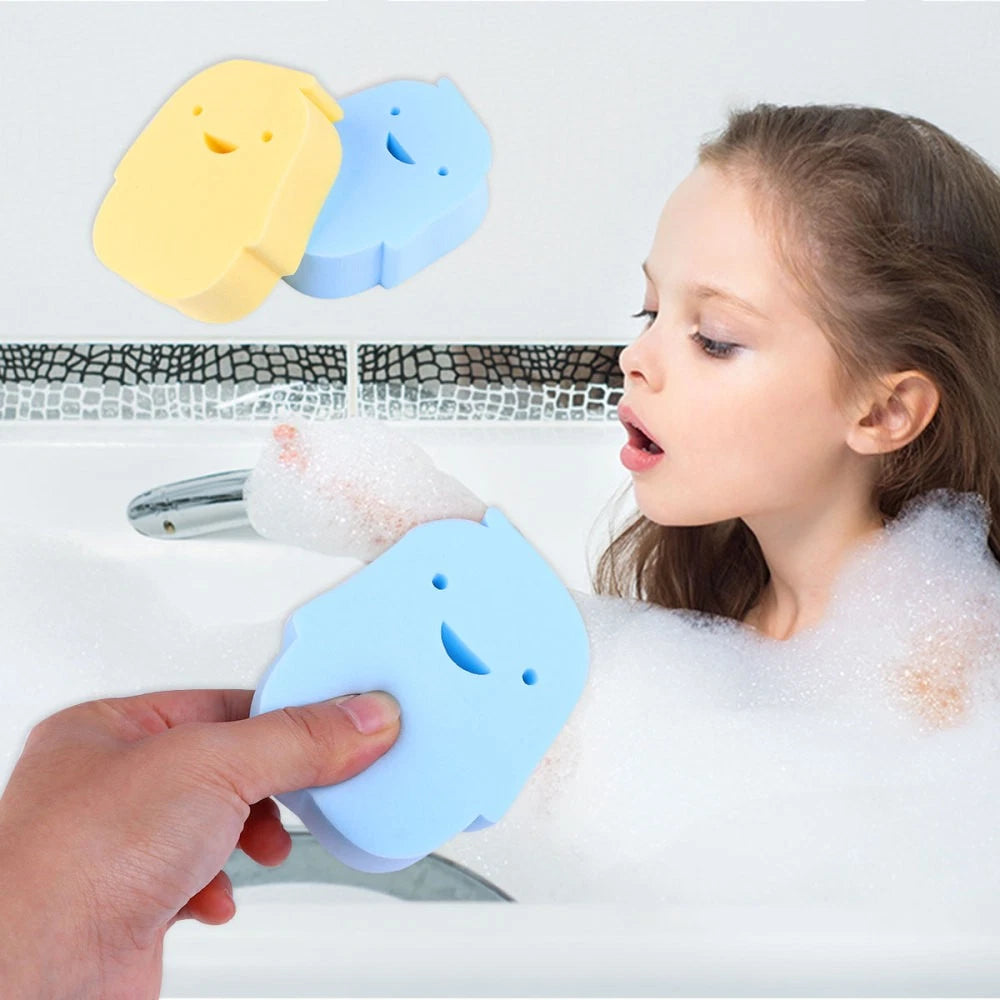 2 Pcs Baby Bath Sponge Infant Shower Rubbing Scrubber Body Bath Brush PVA