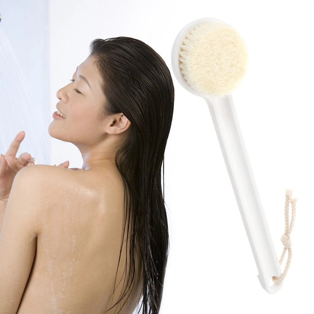 Long Handle Bath Scrubber Printed Exfoliating Shower Brush (Wapiti)
