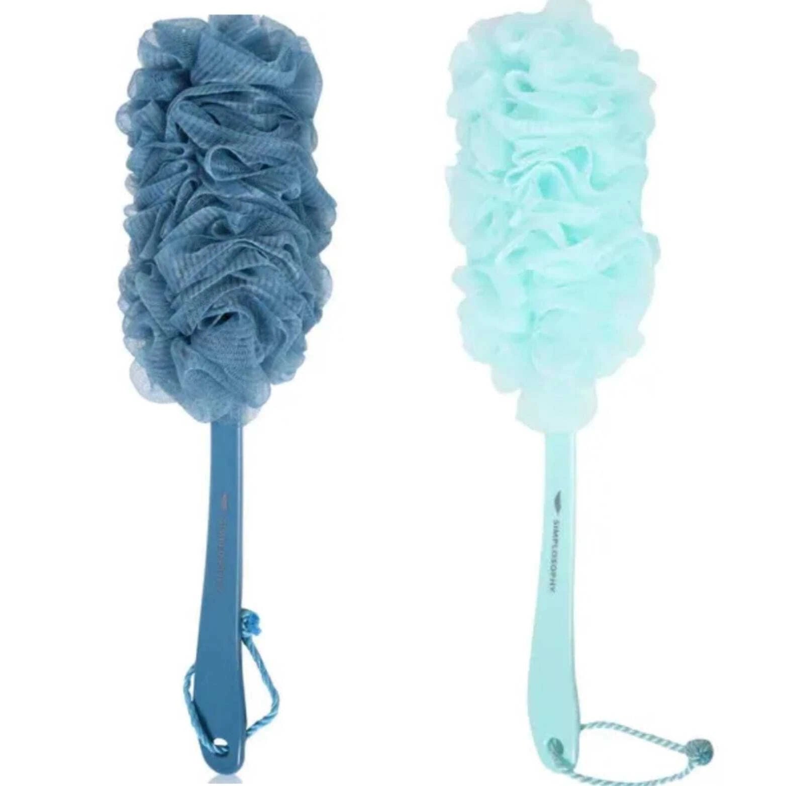 Cepillo de baño de mango largo de 18'', esponja de ducha de lufa cepillo de espa