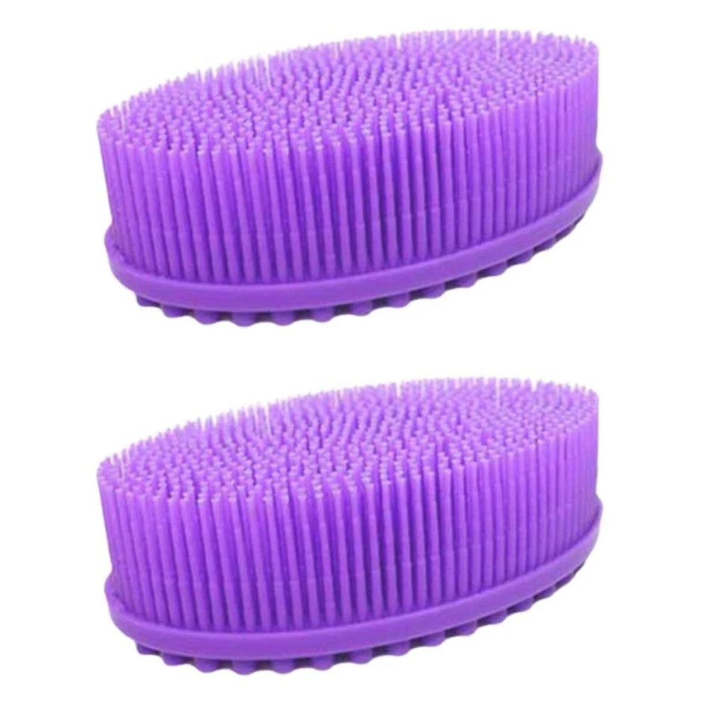 2 PCS Bath Brush Silicone Exfoliator Body Scrubber Baby Bathing Shower