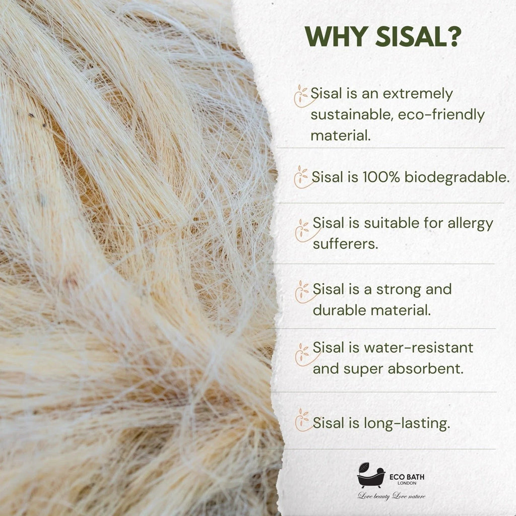 Eco Bath Natural Sisal Hemp Bath Scrubber