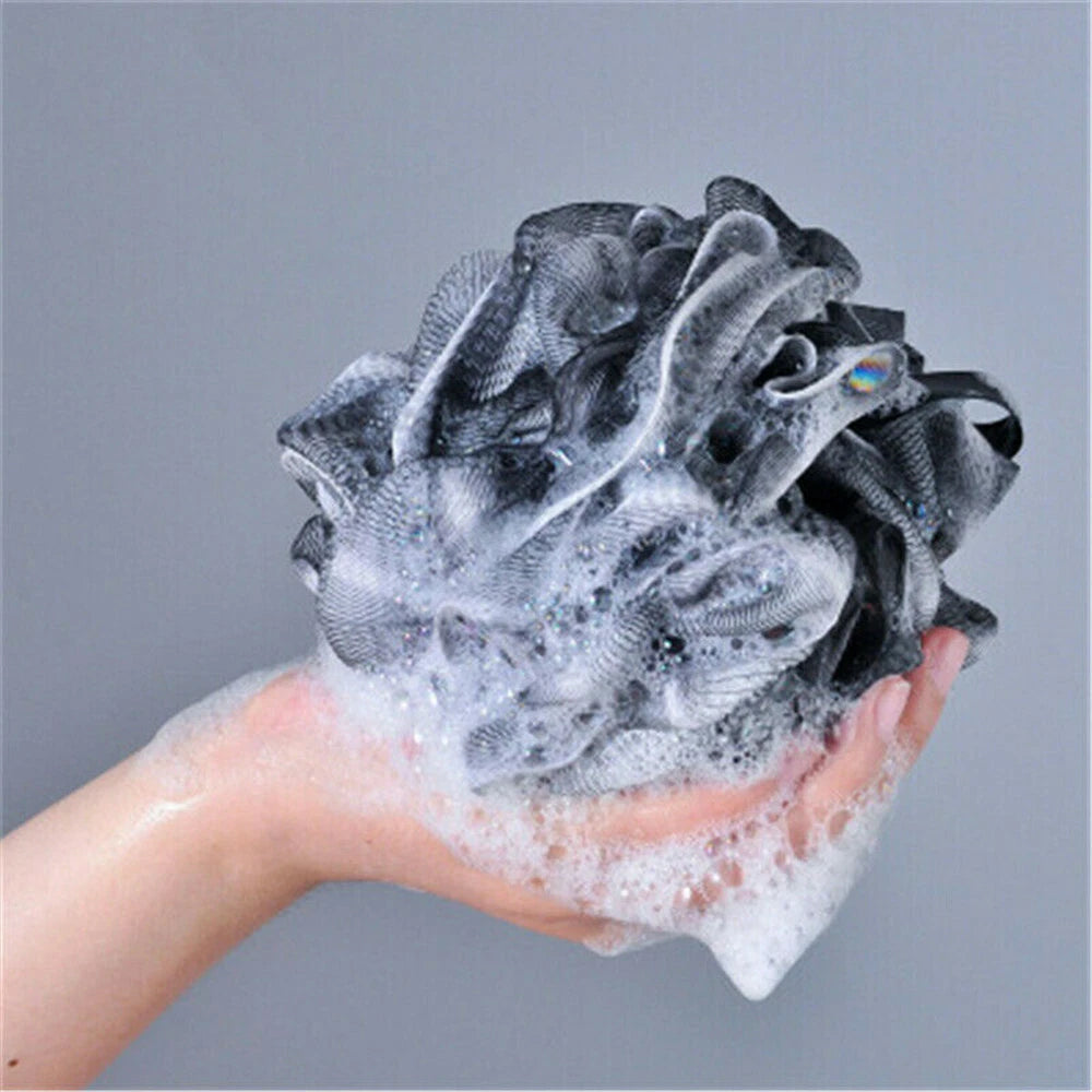 Large Bath Shower Scrub Exfoliating Body Brush Scrubber Sponge Ball Mesh Puff`-