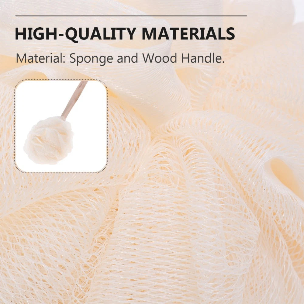 Mesh Loofah Bath Sponge Brush Long Handle Exfoliating Scrubber for