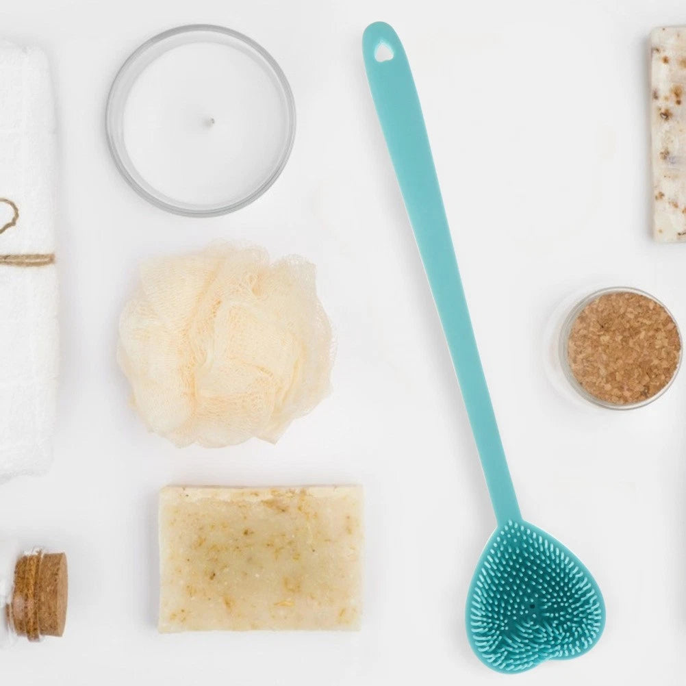 Heart-shaped Bath Brush Man Shower Exfoliator Scrubber Long Handle