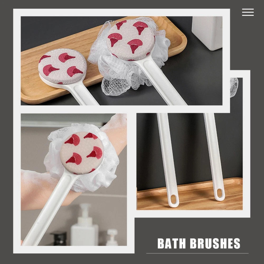 Double-sided Silicone Shower Brush Body Cleaning Exfoliating Scrubber