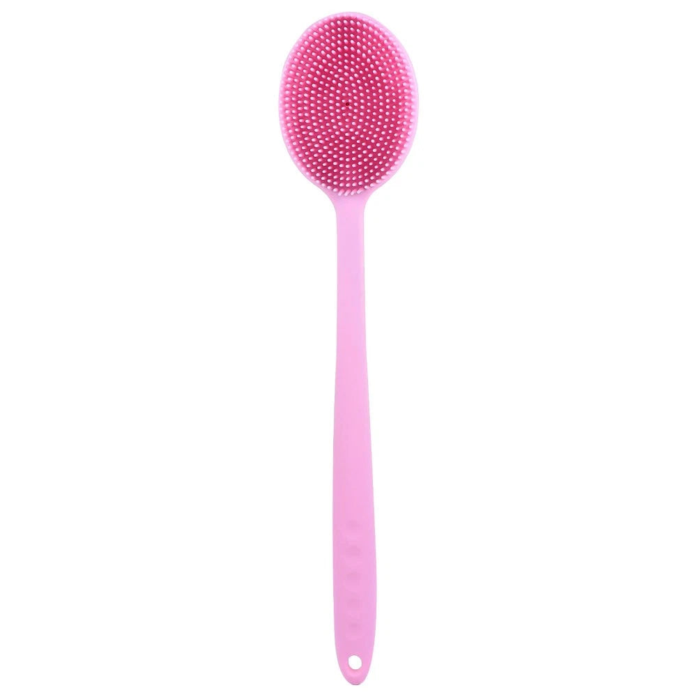 1Pc Bath Brush Silicone Bath Brush Long Handle Bathing Supplies Bath Brush