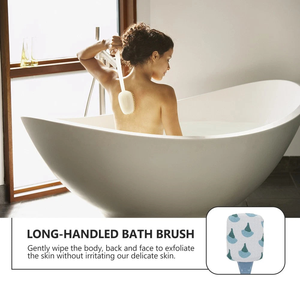 2 Pcs Scrub Bath Brush Back Shower Long Handle Scrubber for Use in